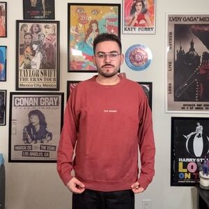 Conan Gray Rust ‘Your Sweater’ Sweatshirt with embroidered White Text